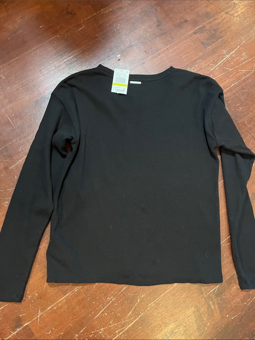Michael Kors Black Knit Top with Gold Logo Tag - Picture 5 of 7
